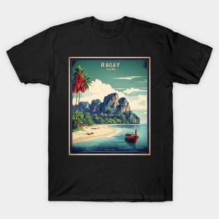 Railay Thailand Vintage Retro Travel Tourism T-Shirt